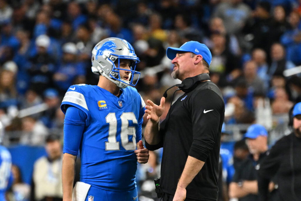 Jared Goff and Dan Campbell
